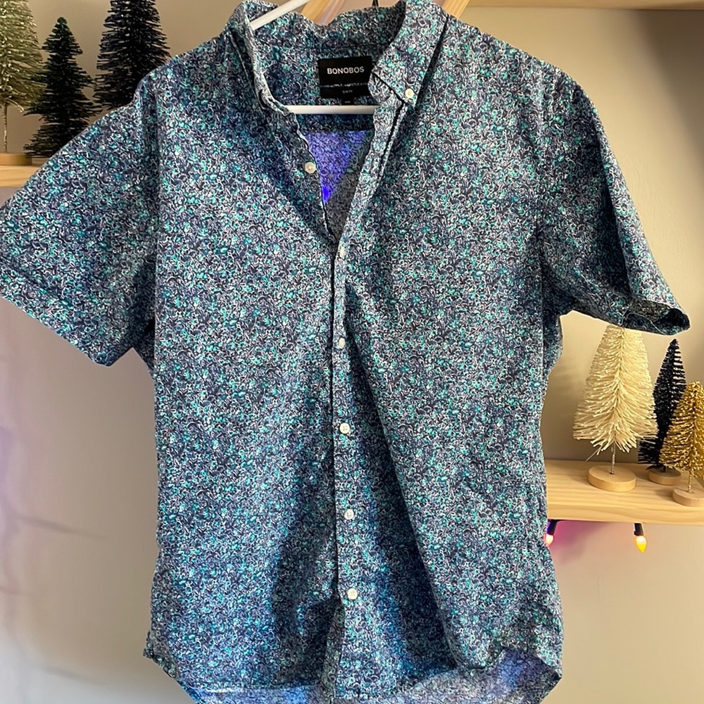 XL Bonobos slim fit short sleeve button down